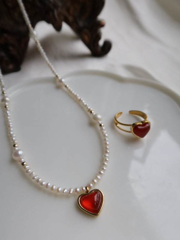 Heartbeat Necklace Ring